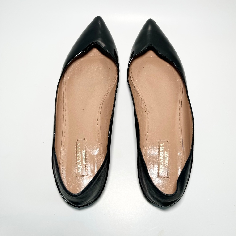 Aquazzura Patent Leather Pointed Toe Flats 9.5 / 9